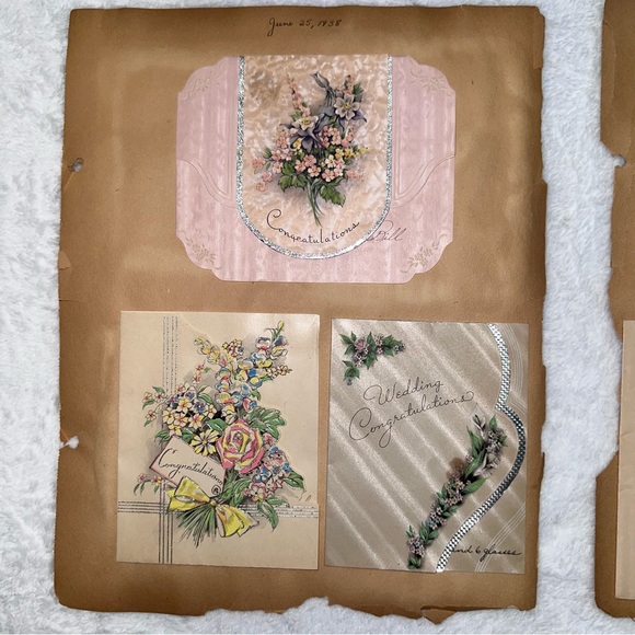 Vintage Wedding Cards from 1938 Lot - Picture 6 of 6